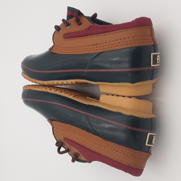 Vintage Etienne Agner ankle snow rain boots leather rubber Lace-up women 7 y2k - Picture 7 of 11